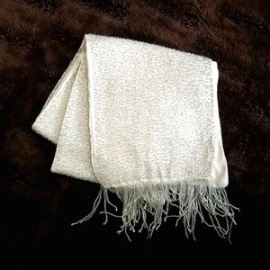 Express 100% Silk Beaded Fringed Women's Scarf - One Size